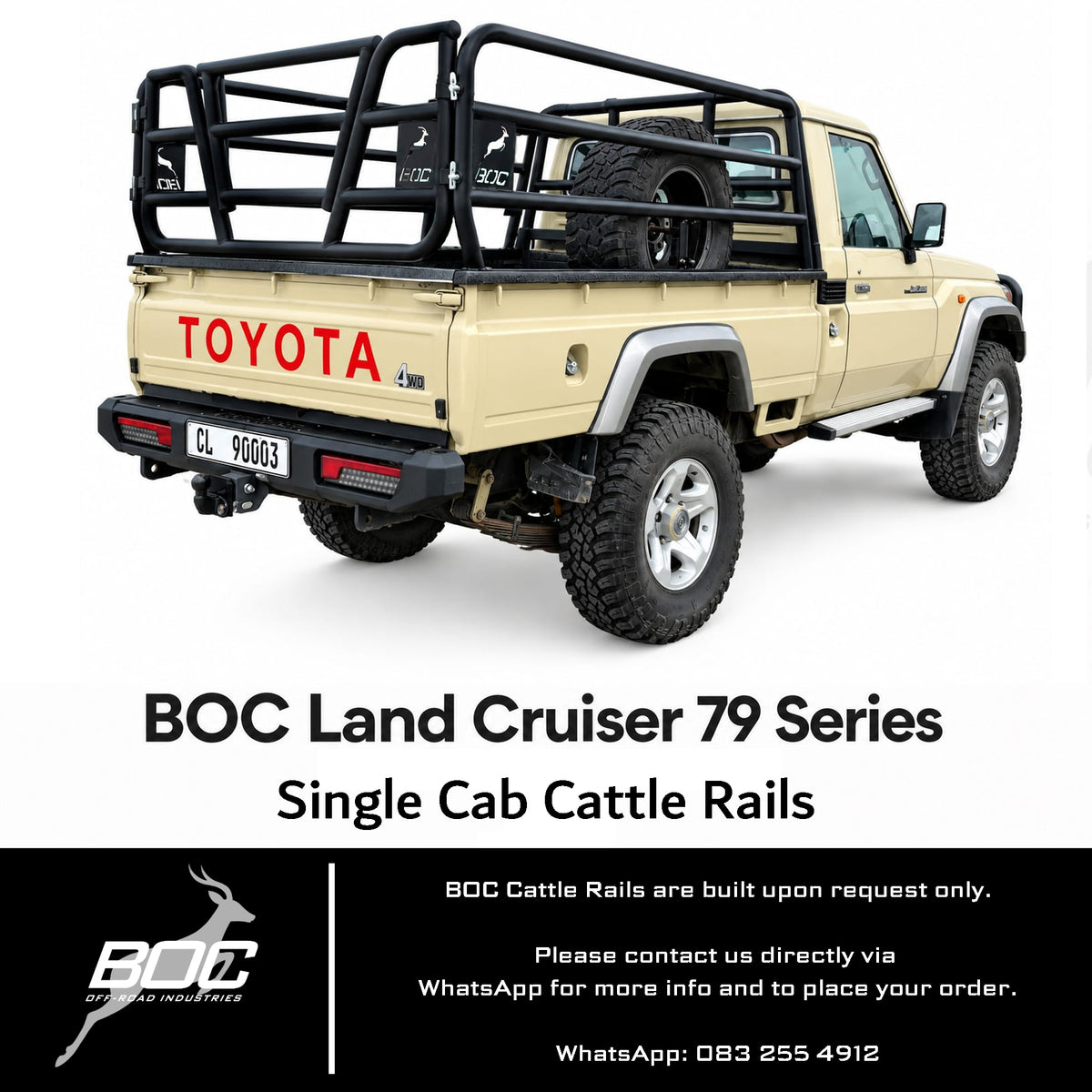 Toyota Land Cruiser 79 Series Single Cab Cattle Rails - READ DESCRIPTION