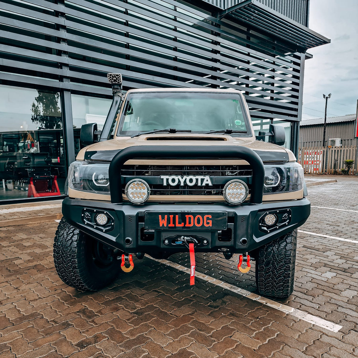 Toyota LC 76 & 79 Pre Facelift Wildog Alpha Front Nudge – Welded on Main image