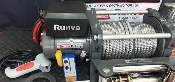 RUNVA WINCH - Steel Cable 15000lbs (6 804Kg) 24V